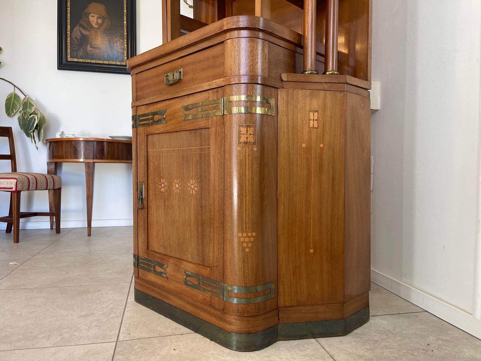 Traum Jugendstil Kredenz Bücherschrank Antiquität G1100