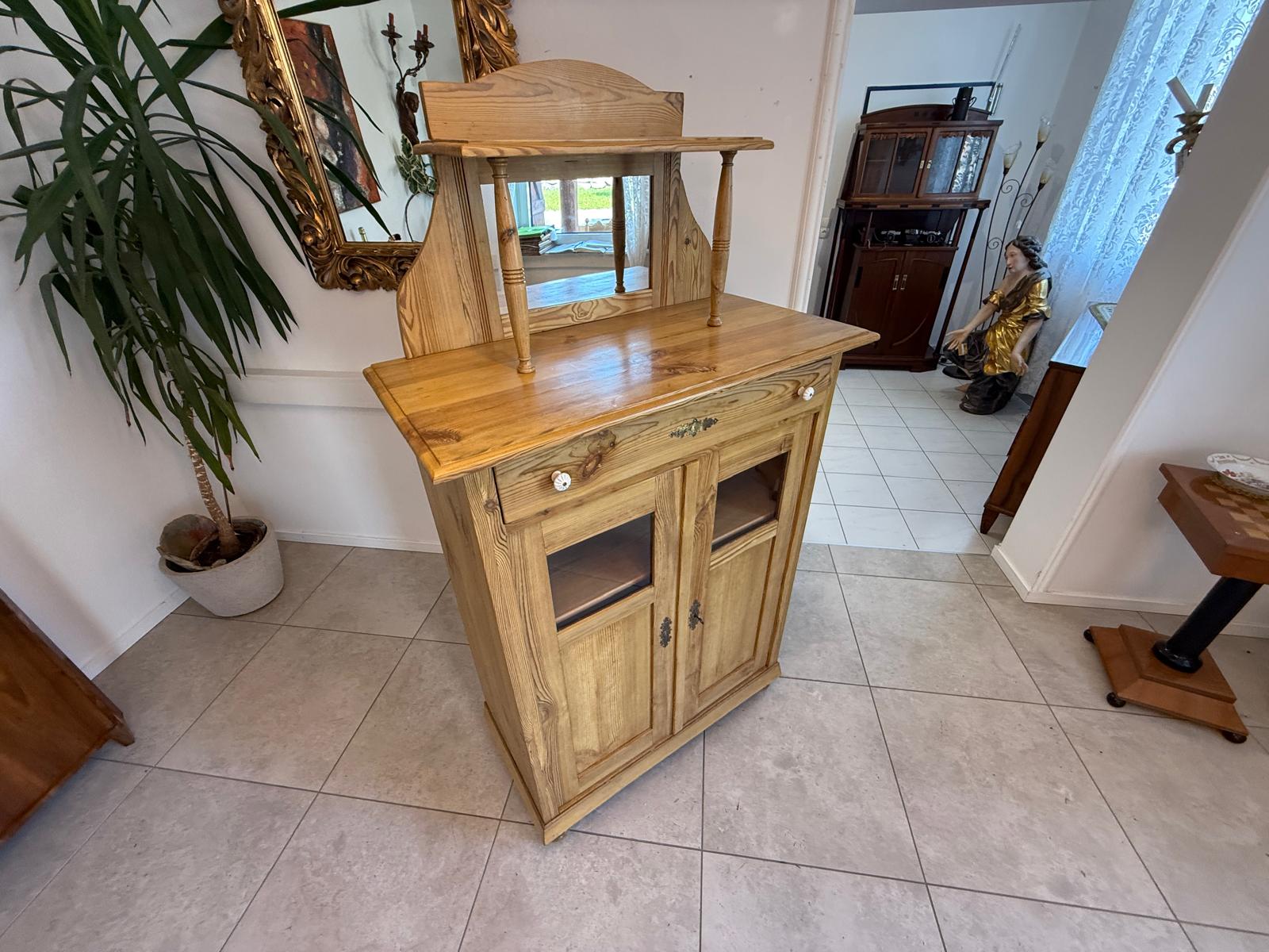 Bäuerliches Jugendstil Vertiko Bücherschrank Halbschrank Bauernschrank G2005