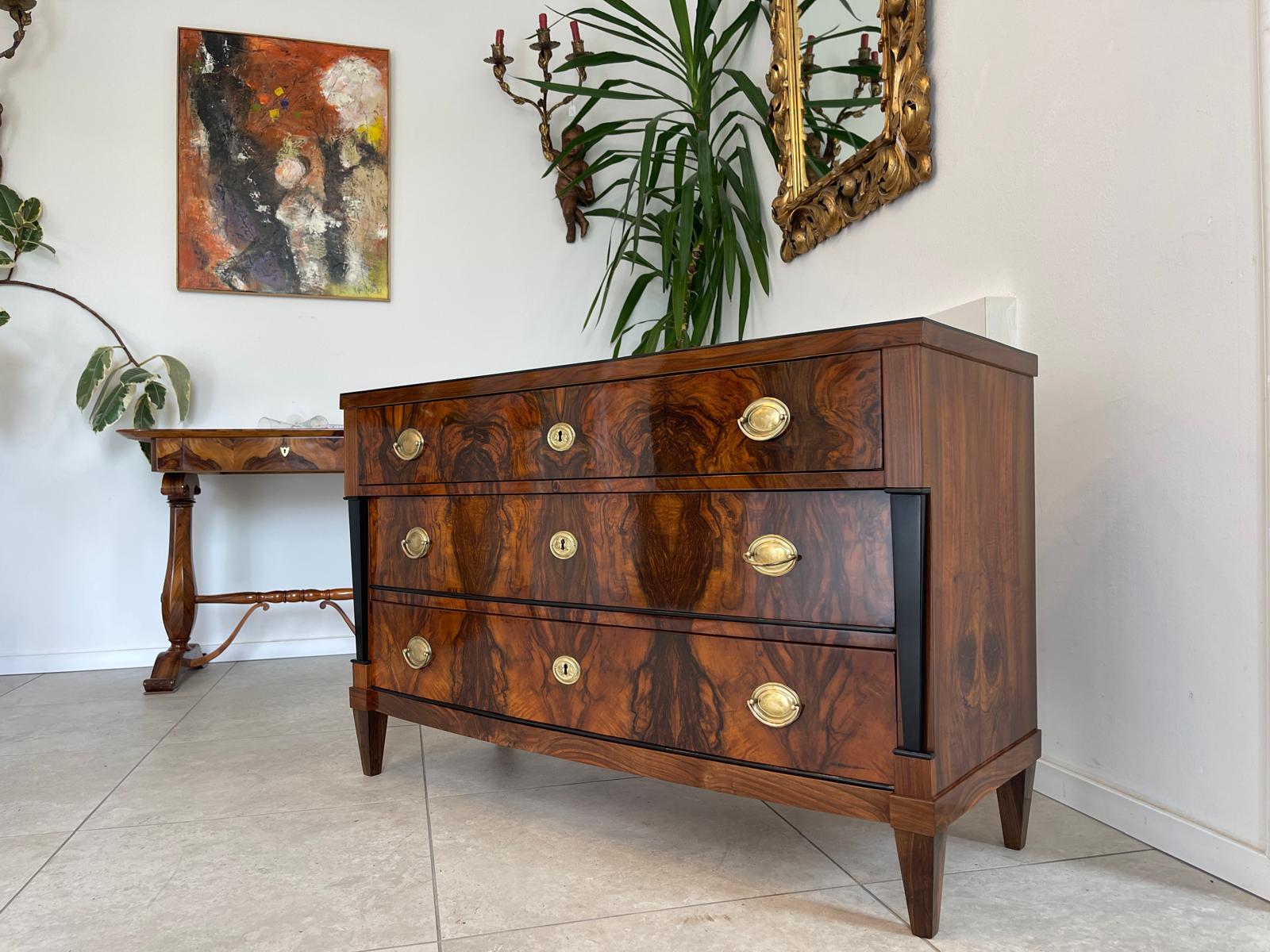 Sale Restaurierte Biedermeier Kommode Schwarze Lasenen Antiquität G1676-1