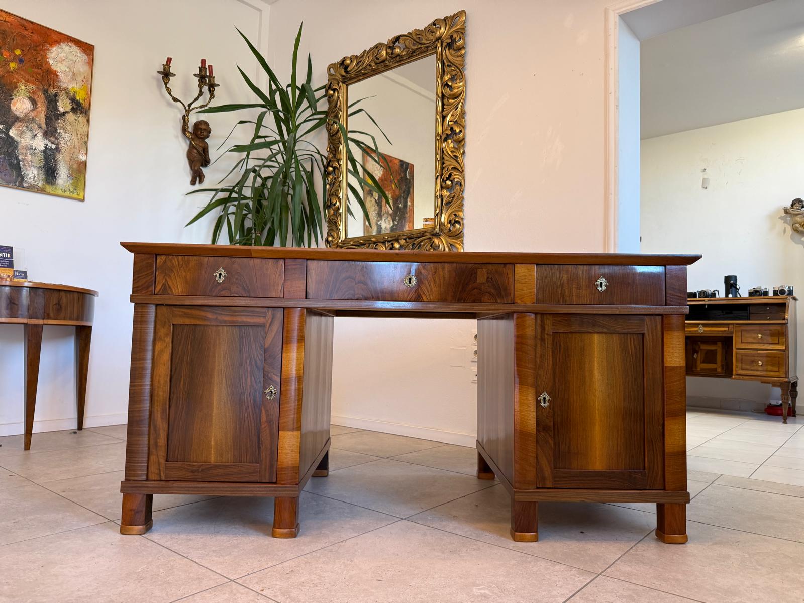 Restaurierter Biedermeier Schreibtisch Sekretär Bürotisch Antiqutität G2163