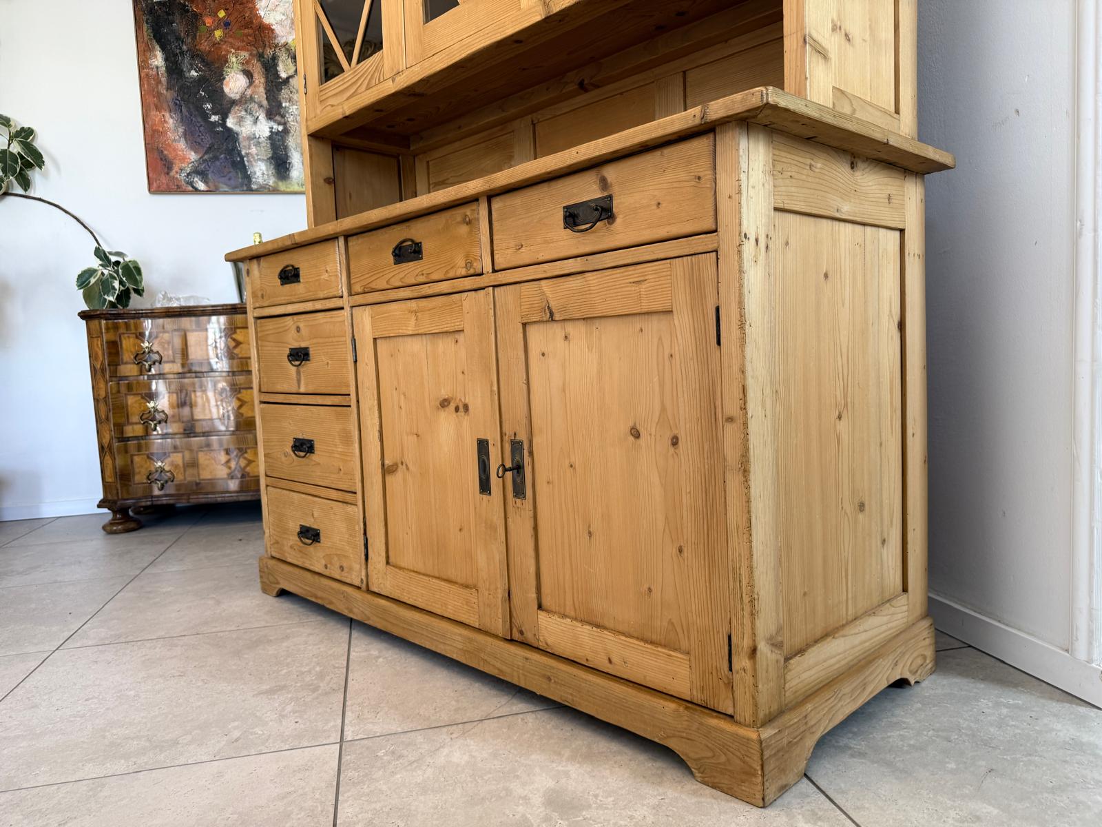 Jugendstil Küchenkredenz Weichholz Unikat Bauernkredenz D2692