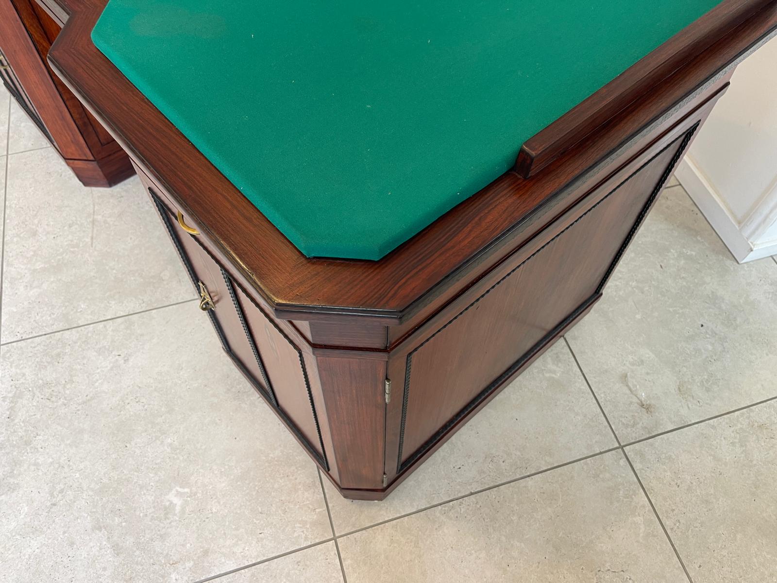 SALE Art Deco Schreibtisch Sekretär - Mahagoni, elegant, antik, 3 Schubladen, Chrombeschläge - Originalstück G1172