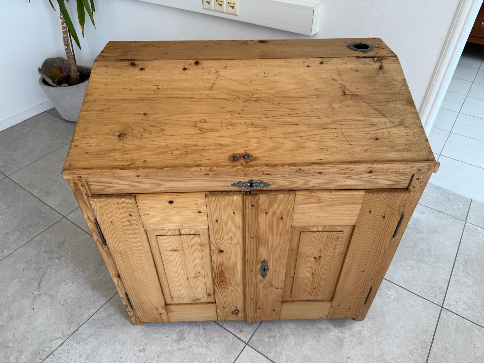 Original Naturholz Schreibtisch Schreibpult Naturholz Naturholz G1798