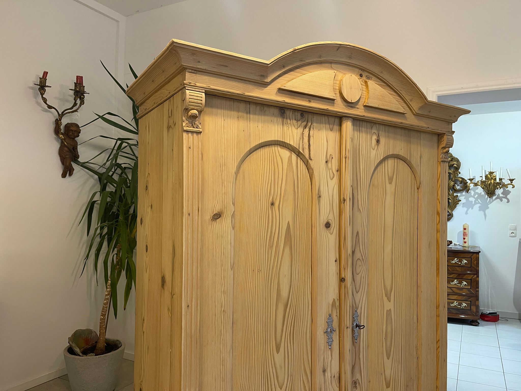650cb133-eaf1-43bb-a1f9-3512cf811b03 Steirischer Bauernschrank Gründerzeit Antik Naturholz Restauriert A5115