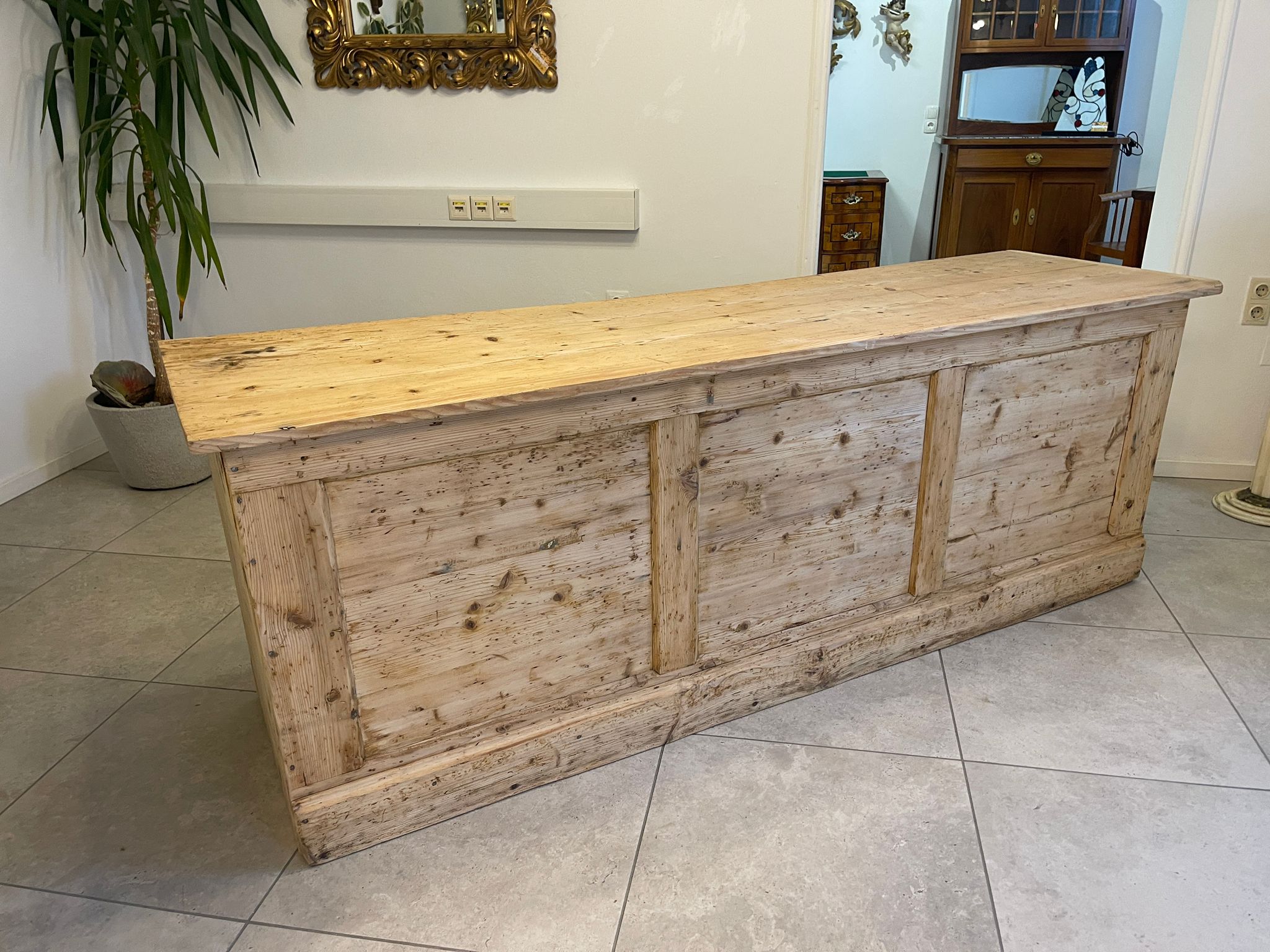Urige bäuerliche Bar Anrichte Altholz Vintage Verkaufstheke G1077