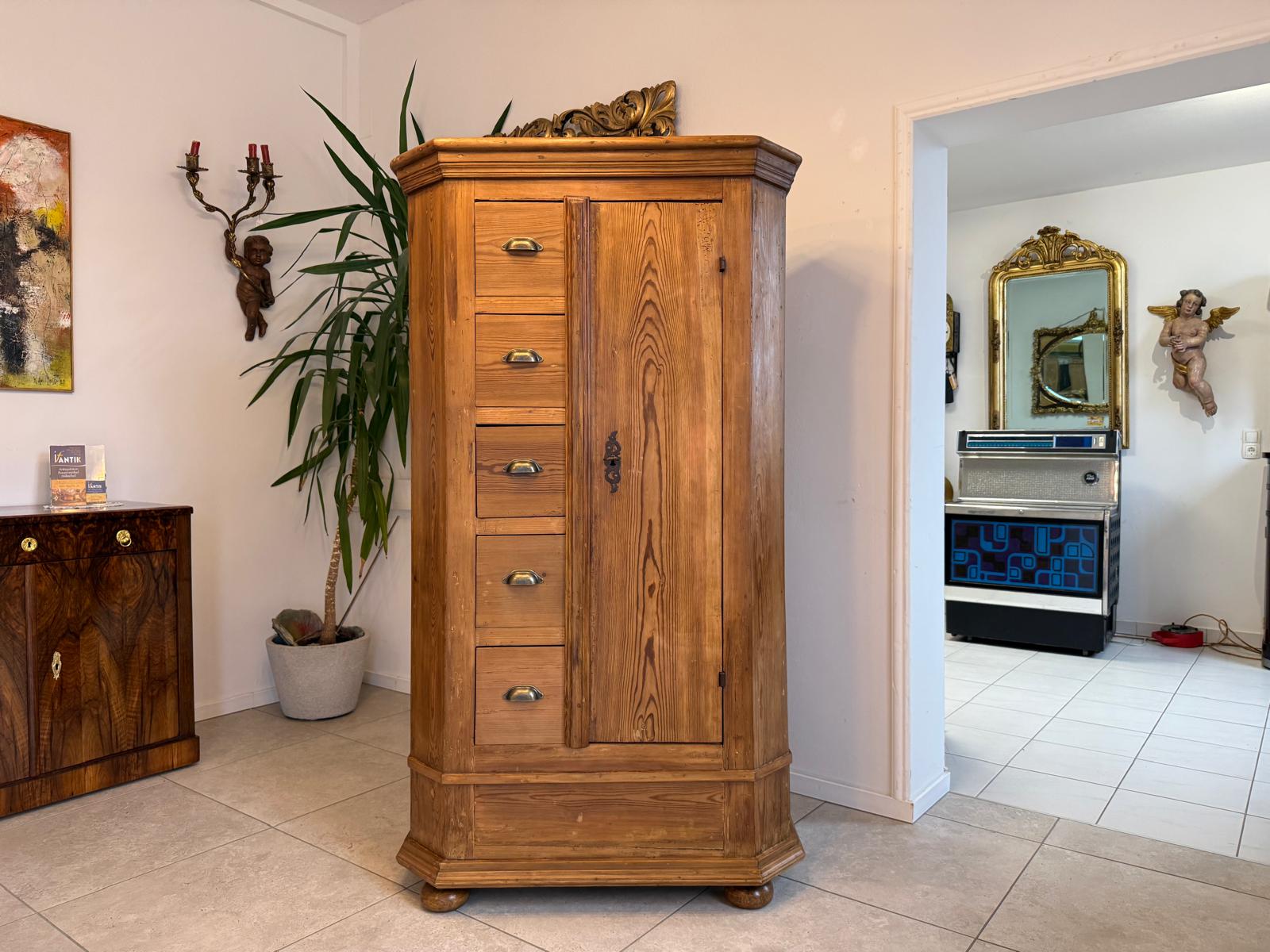 Barocker Brotschrank Almerschrank Vorratsschrank Bauernkasten Antik D1112