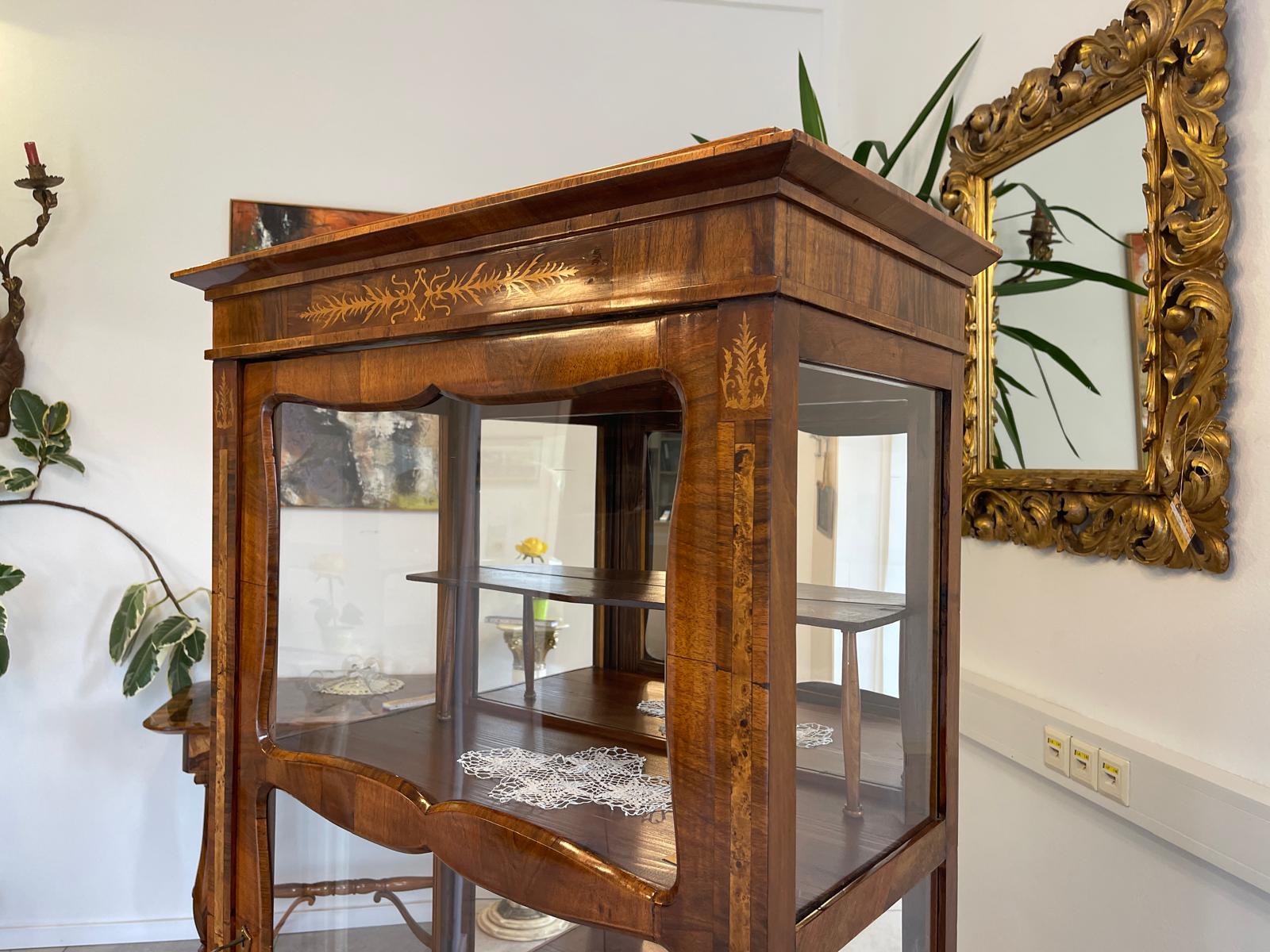 Originale Biedermeier Vitrine Glasschrank Antiquität Bücherschrank G1674