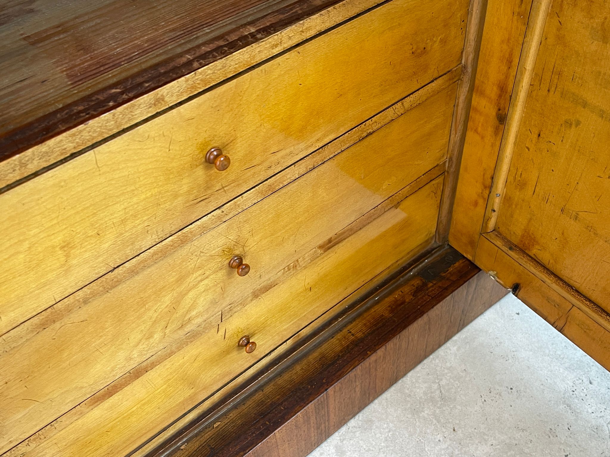 Biedermeier Bücherschrank Glasschrank Kasten G1519