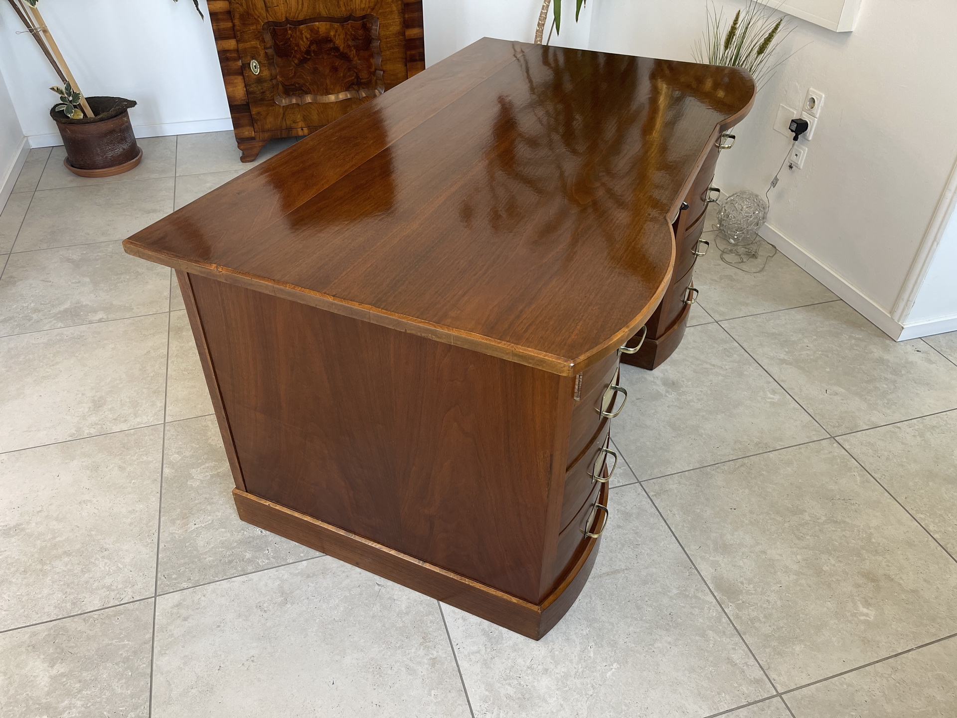 biedermeier_182BbesyfFKy73Ij Jugendstil Schreibtisch Sekretär Freisteher Originalstück A4290