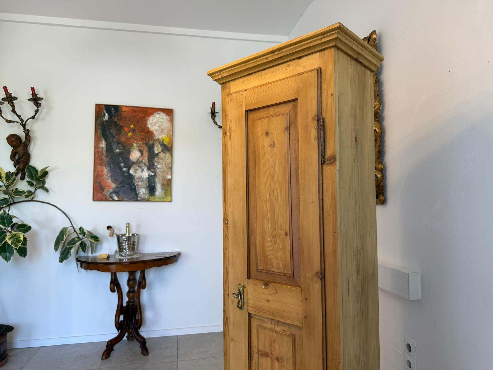 Originaler restaurierter Jugendstil Bauernschrank Naturholzschrank G1786
