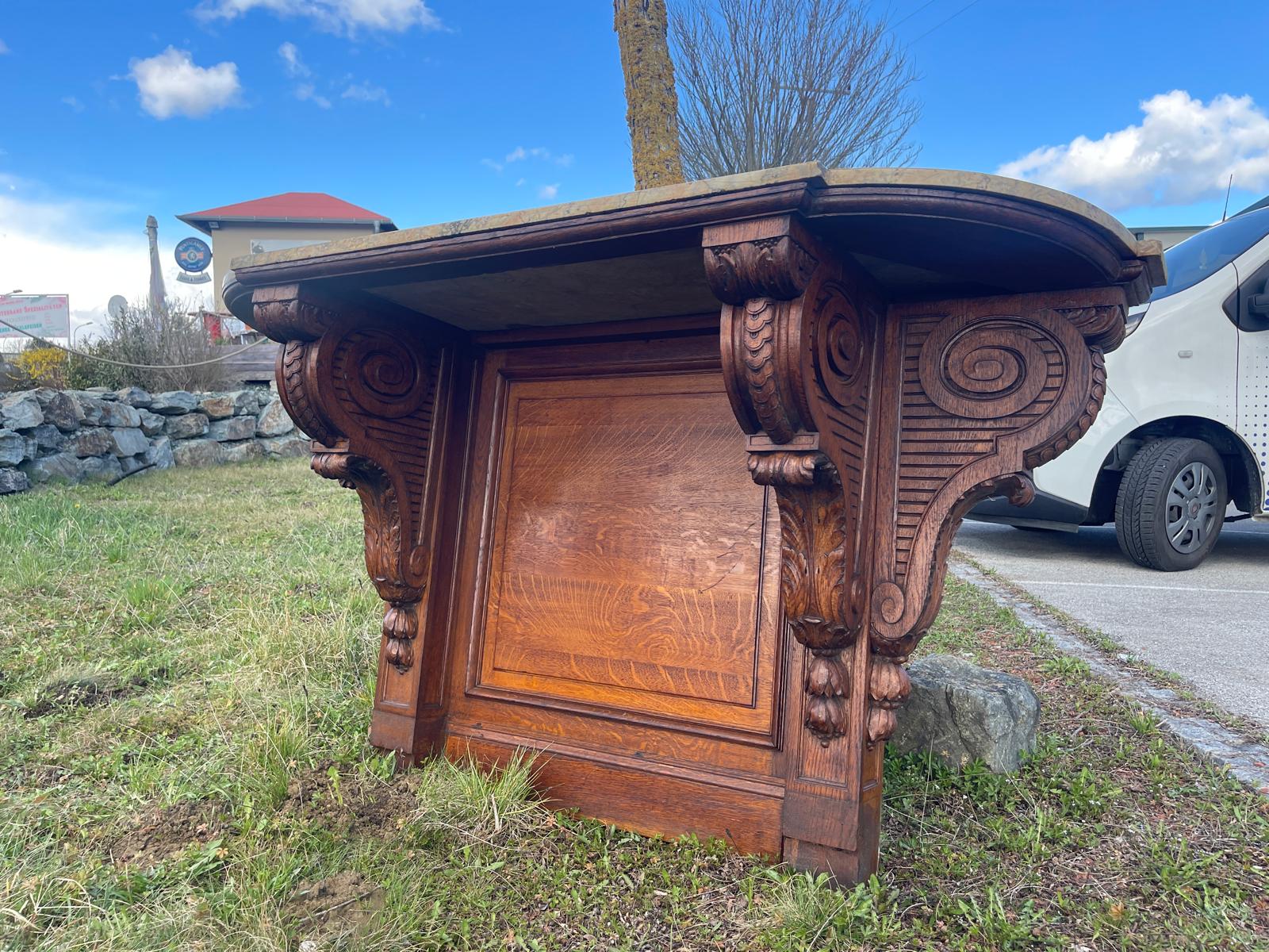 Originale Grosse Historismus Konsole Konsule Podest Antiquität G1355