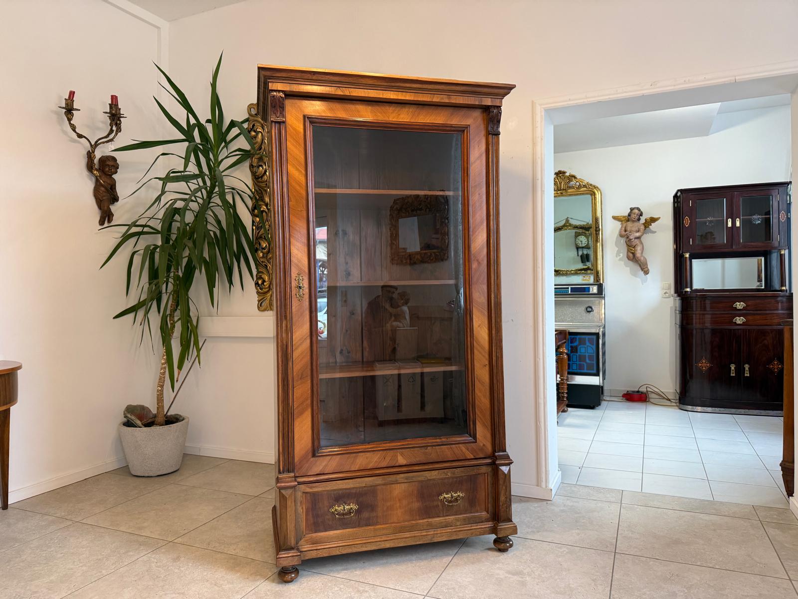 SALE Gründerzeit Vitrine Bücherschrank Sammlervitrine Antiquität D1063