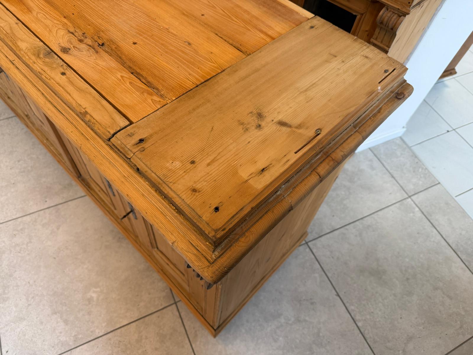 Gründerzeit Naturholschrank Küchenbuffet Küchenschrank Küchenkredenz D1032