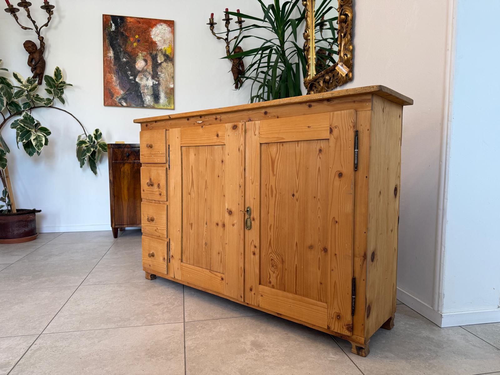 Bäuerliche Biedermeier Anrichte Kommode Kasterl Sideboard G1945