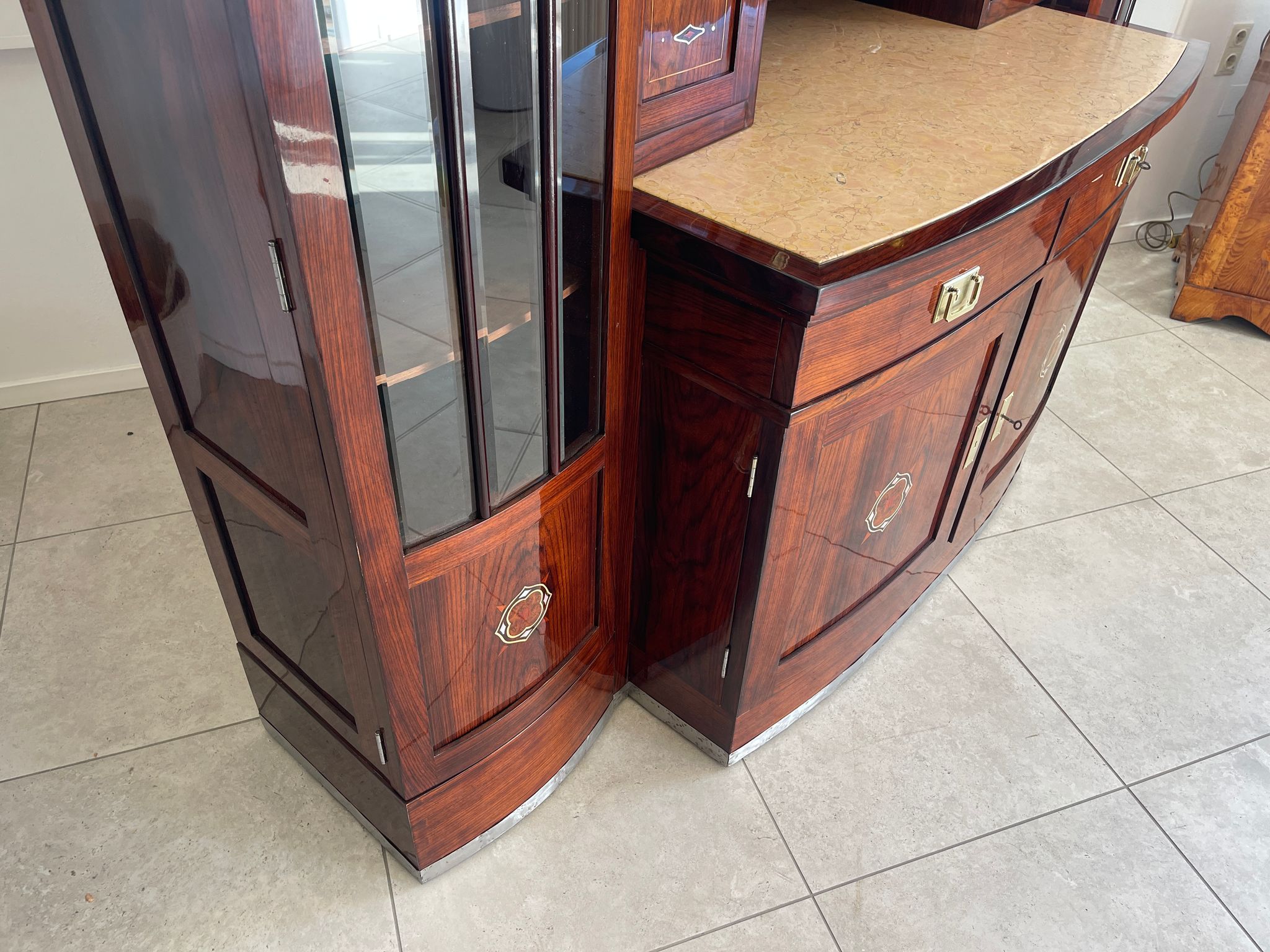 Sale Restauriertes Jugendstil Designerbuffet Bibliotheksschrank Antiquität G1379