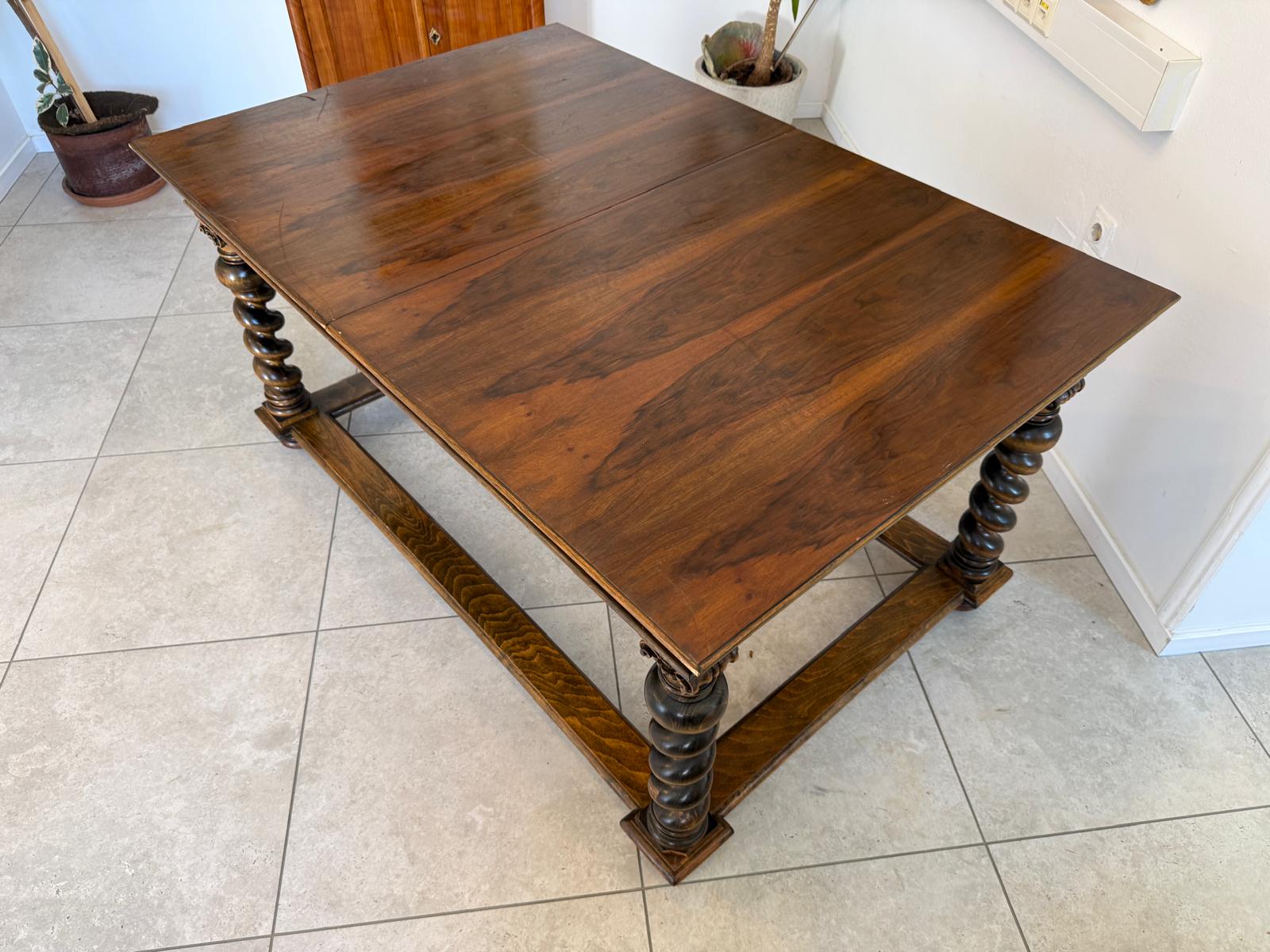 Barock Tisch Esstisch Antik Refektoriumtisch Antiquität Auszugtisch D1213