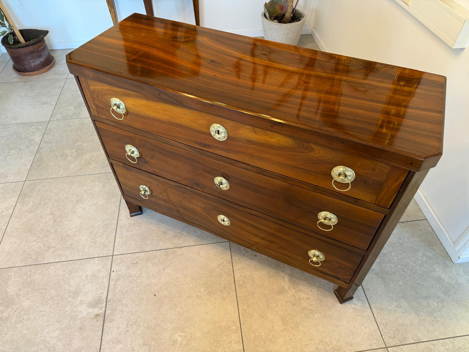 SALE Restaurierte Biedermeier Schreibkommode Nussholz Antiquität Antikmöbel G2158