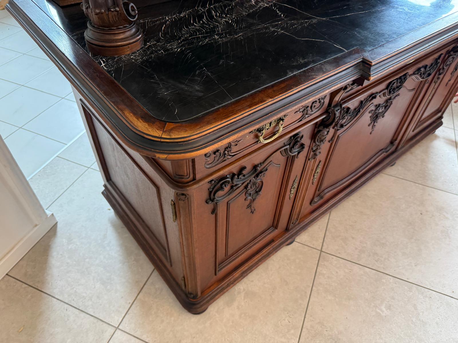 Figurales Pfeiferlbarock Aufsatzbuffet Altarschrank Aufsatzschrank / Buffet – D2658