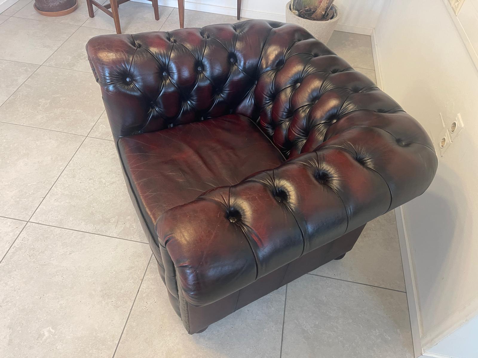 Chesterfield Fauteuill Sessel Clubsofa Culmöbel Oxblood G1054