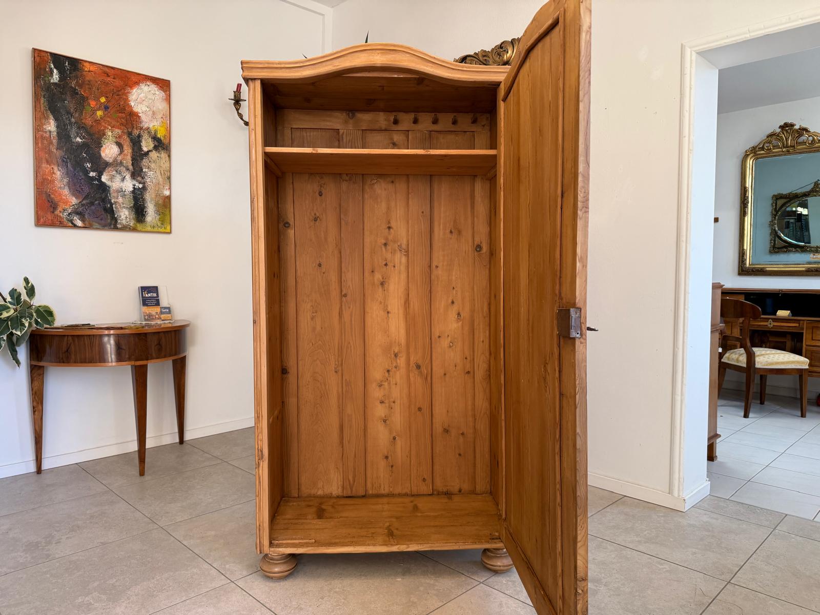 Originaler 1 türiger Bauernschrank Gründerzeit Naturholzschrank G2292