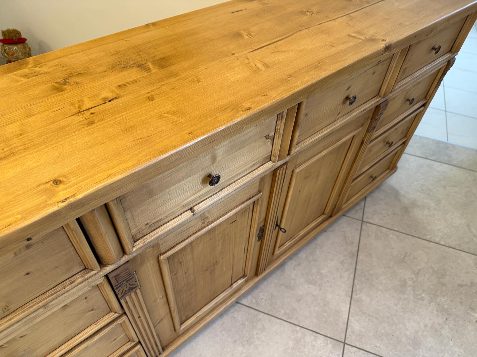 10 Altholz Ladenkommode Ladenschrank Apothekerschrank Weichholz Antik G2318