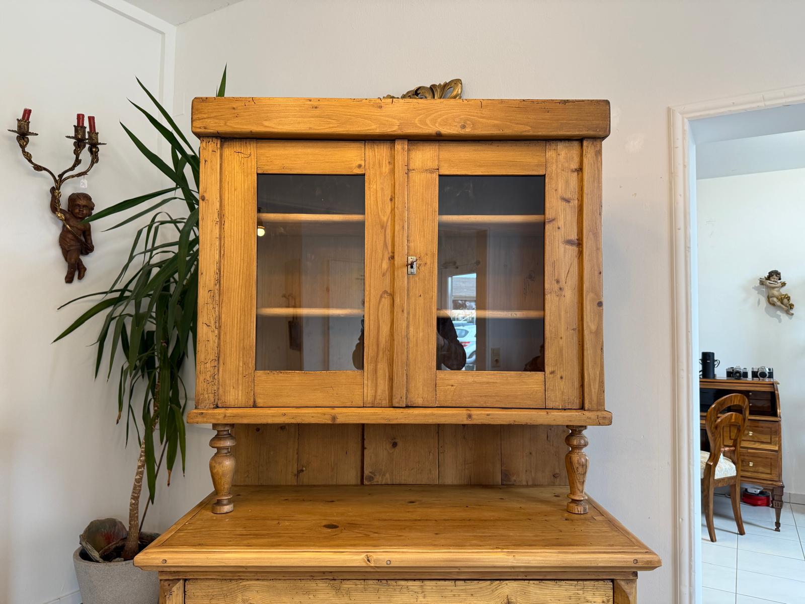 Jugendstil Küchenschrank Naturholz Fichtenholz Kredenz UrigG2137