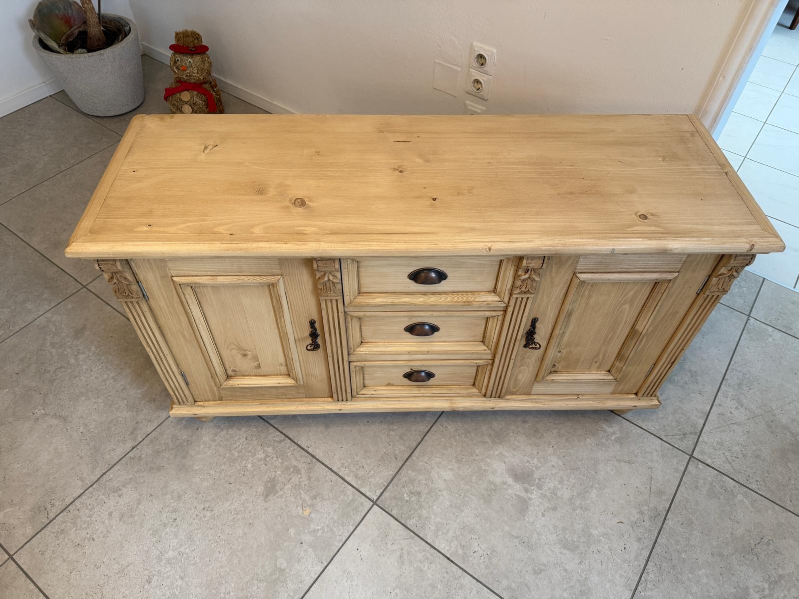 Apothekenschrank 3 Ladenkommode Ladenschrank Weichholz G2306