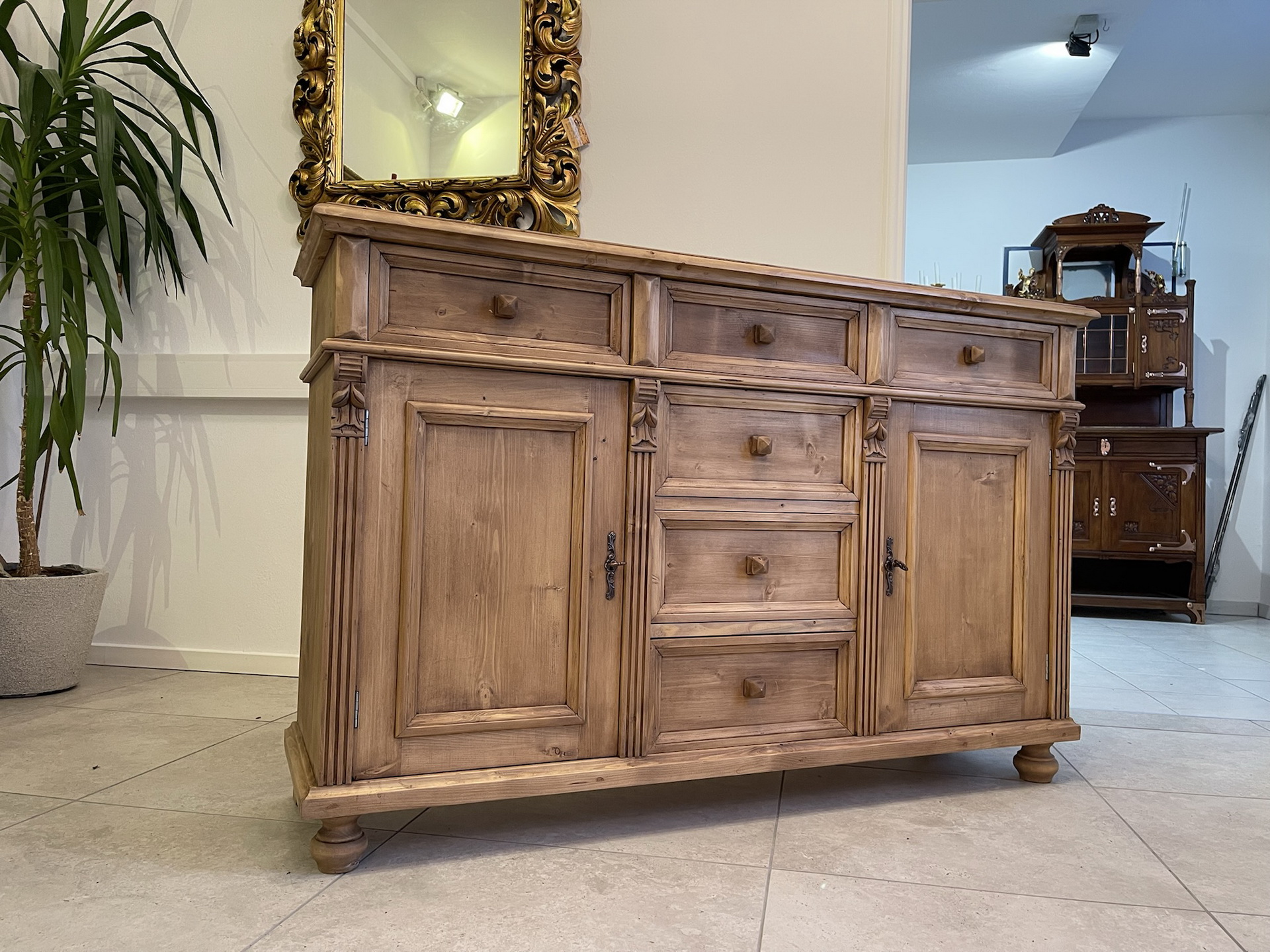 empire-biedermeier_257 massiver Apothekenschrank 6 Ladenkommode Ladenschrank G1632