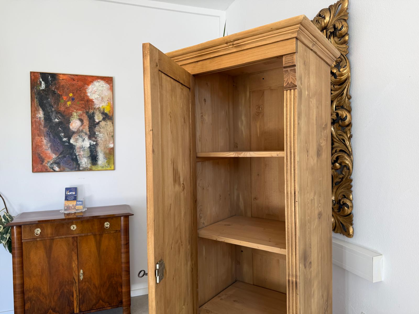  1 türiger Bauernschrank Naturholzschrank Weichholz Naturholzkasten D2347