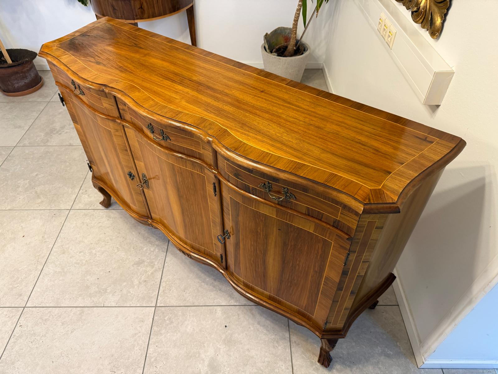 Prächtige Barocke Anrichte Kommode Theke Marketerien D1039