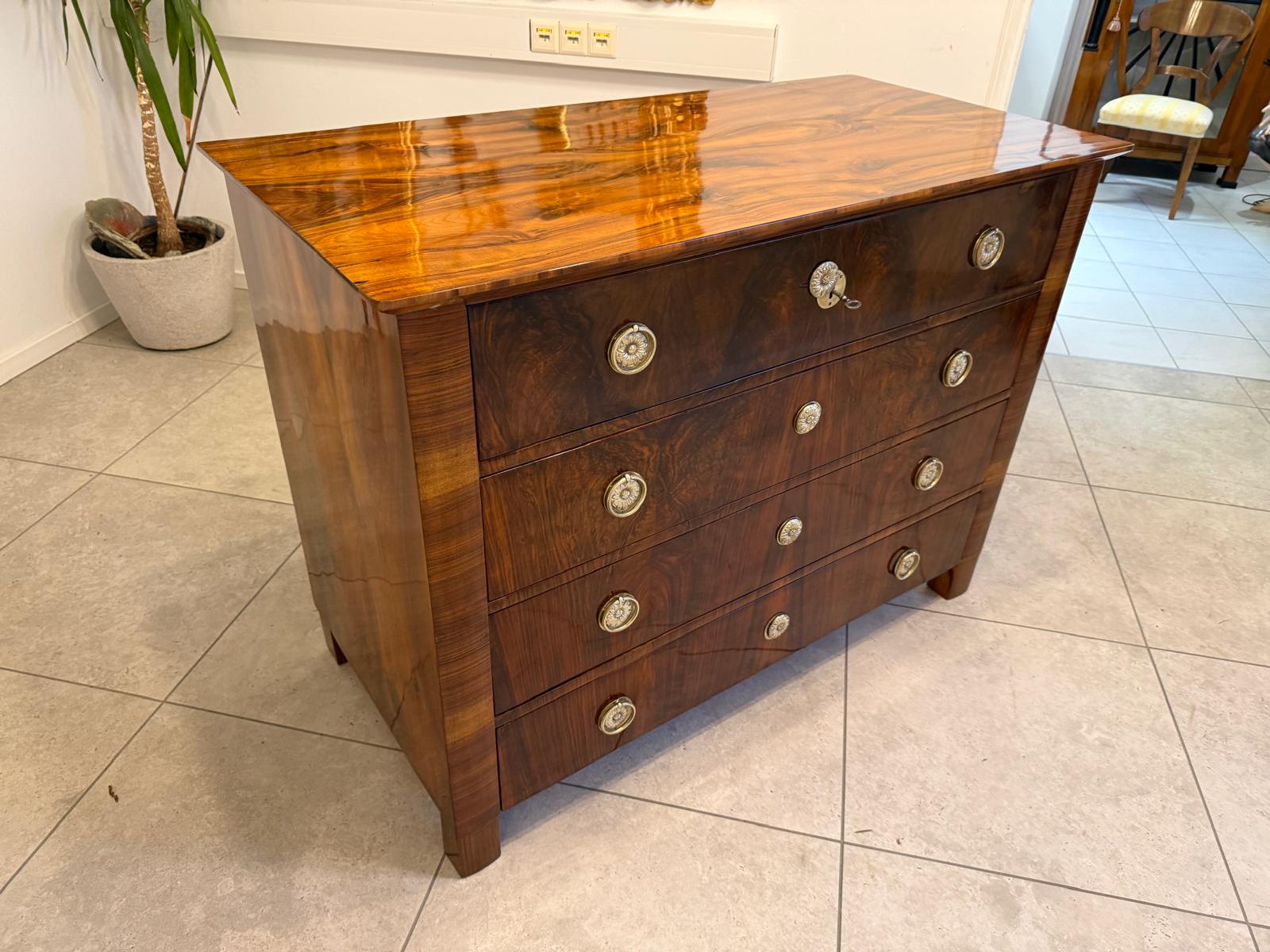 SALE Restaurierte Biedermeier Schreibkommode Nussholz Antiquität Antikmöbel G2388