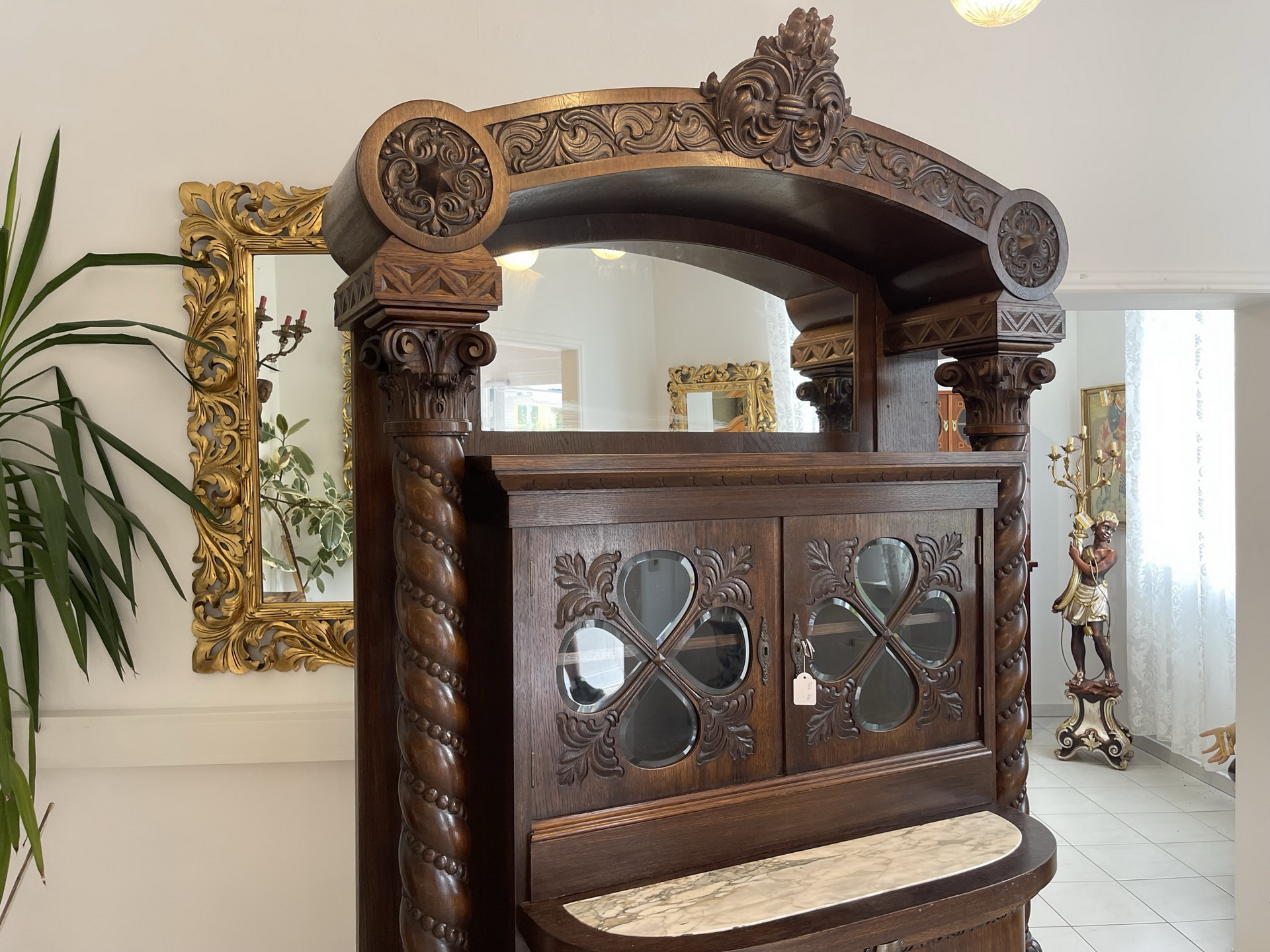 antiquitaeten_105 Originales Historismus Aufsatzbuffet Altarschrank B1533