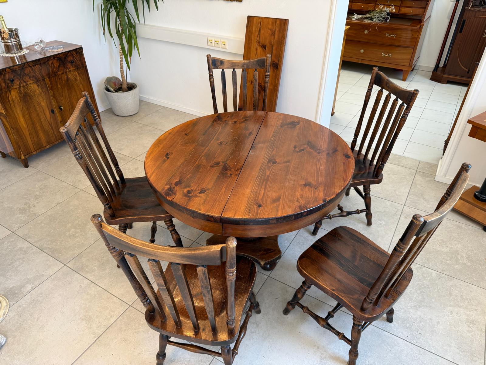 Bauernstube Speisezimmergruppe Tisch 5 Sessel  G1901