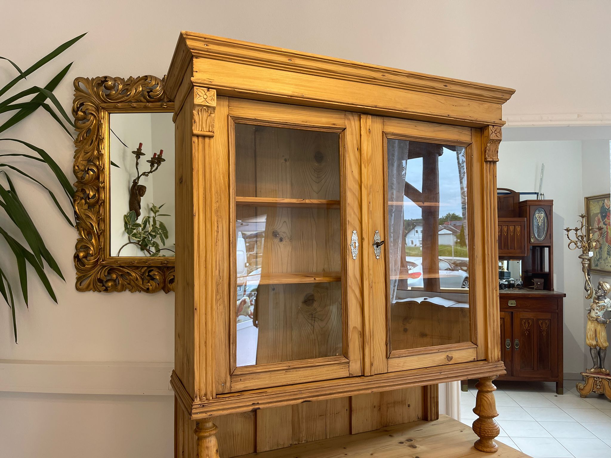 Gründerzeit Küchenkredenz Bauernschrank Kredenz Naturholzschrank G1608