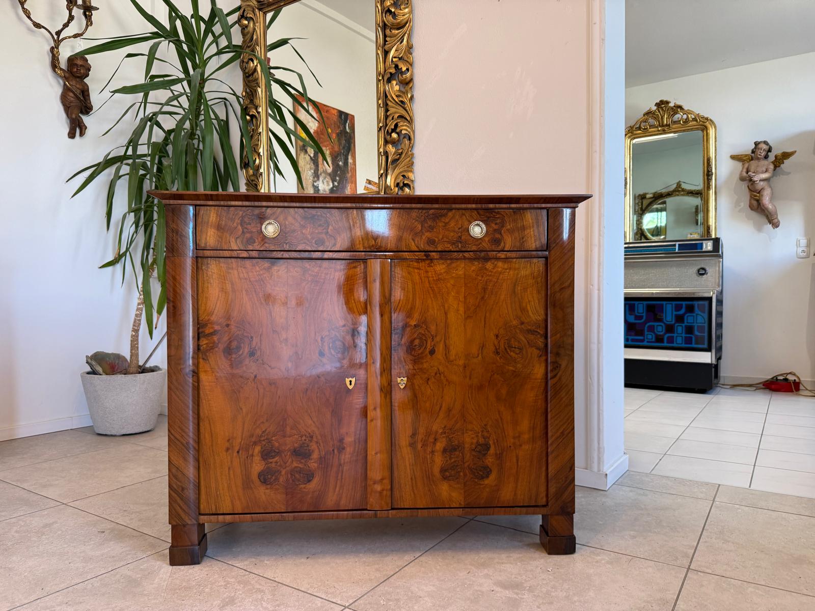 Biedermeier Trumeau Restauriert Antiquität Restauriert D2391