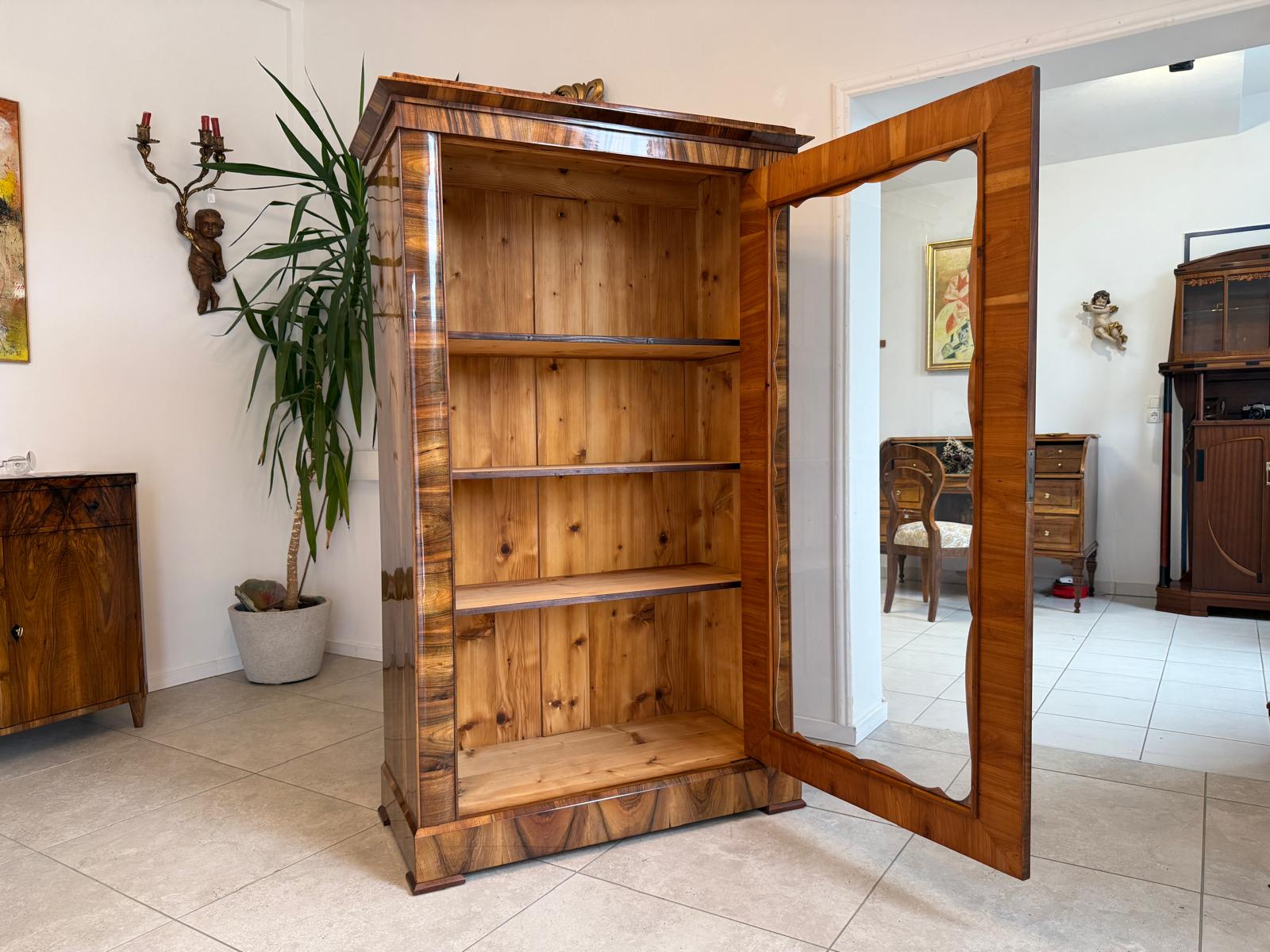 Sale Restauriert Antiquität Biedermeier Vitrine Glasschrank Bücherschrank G2051