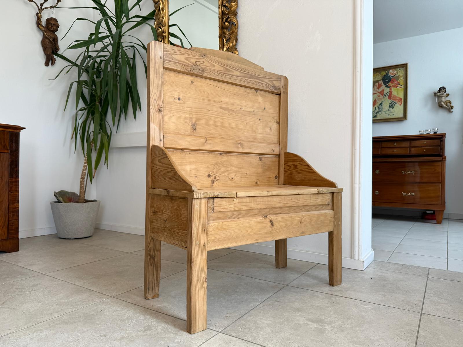 Provinzielle Bäuerliche  Truhenbank Landhausbank Bankerl G1863