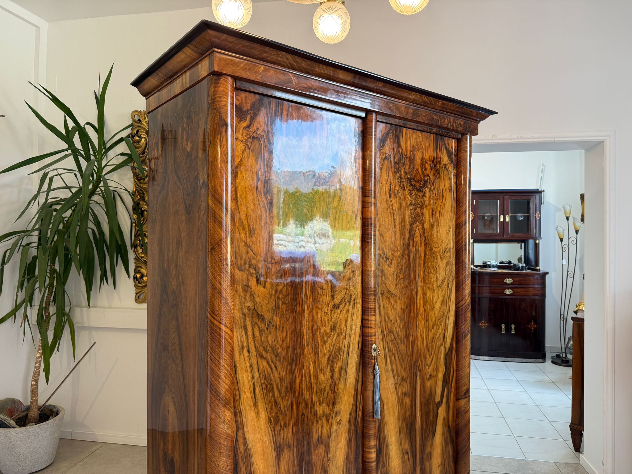 Biedermeier Schrank Kleiderkasten Hallenschrank Antiquität Traum Restauriert D2374