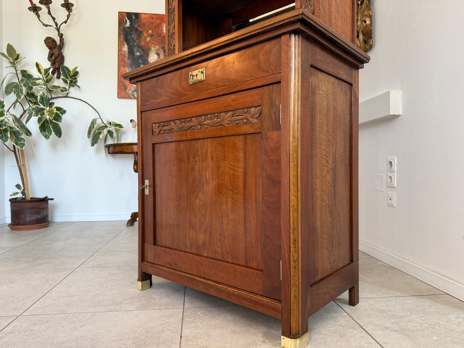 Jugendstil Vitrine Sammlervitrine Vitrinenschrank Antiquität G1779