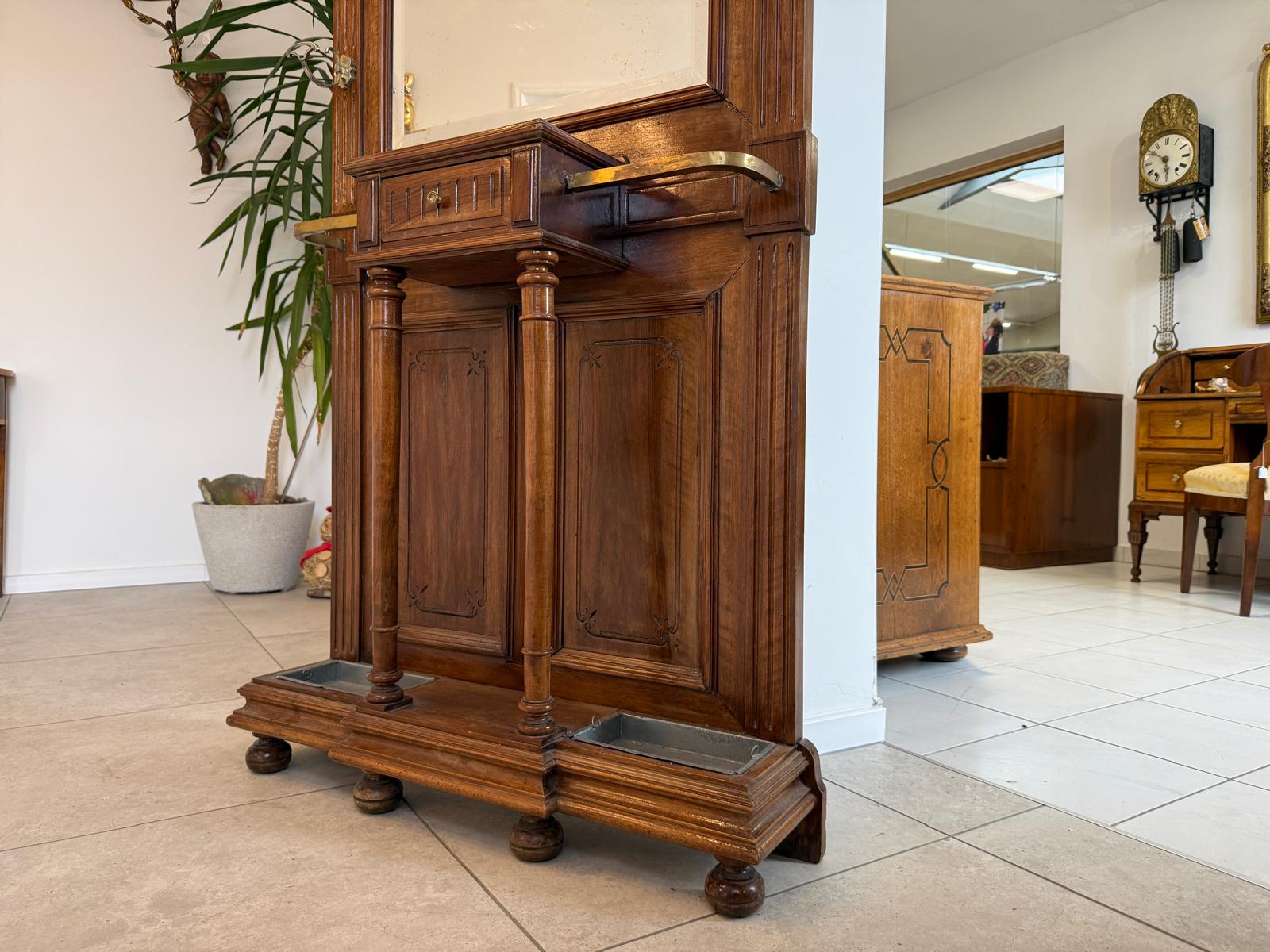 Geräumige Jugendstil Jugendstil Garderobe Kleiderablage Antiquität D1031