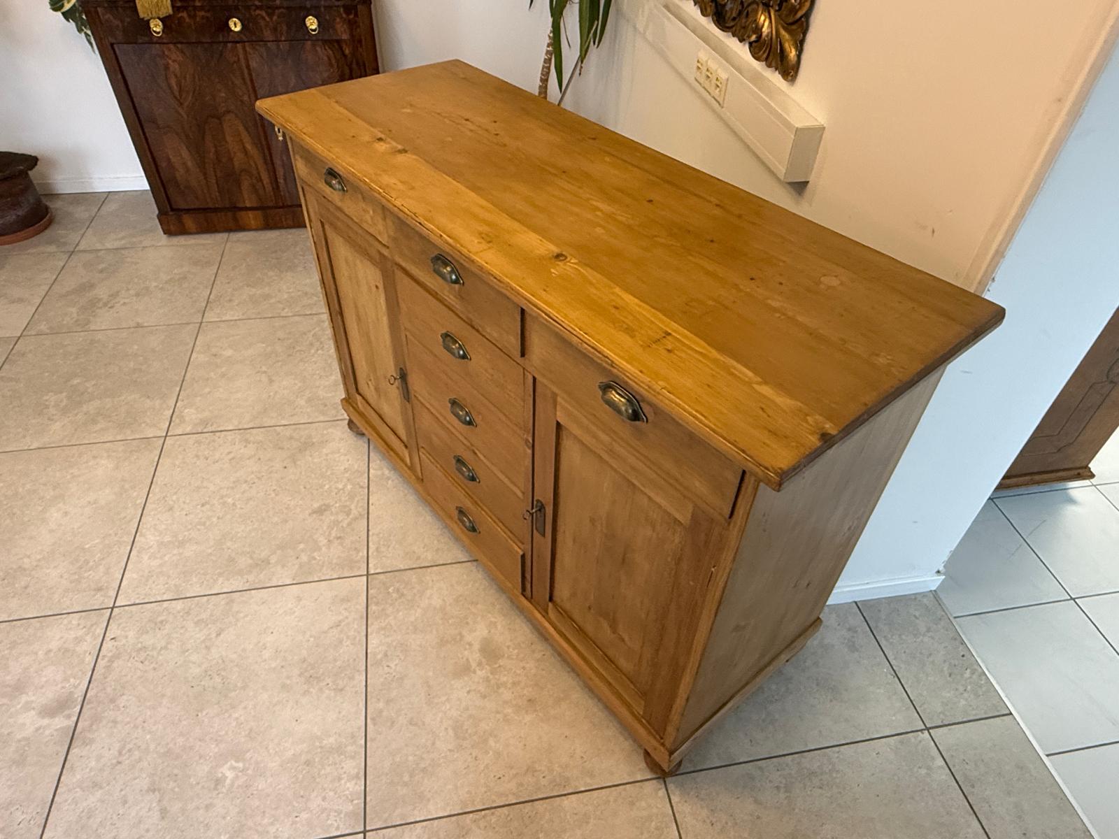 Originale Jugendstil Ladenkommode Ladenschrank Apothekerschrank Weichholz D1115