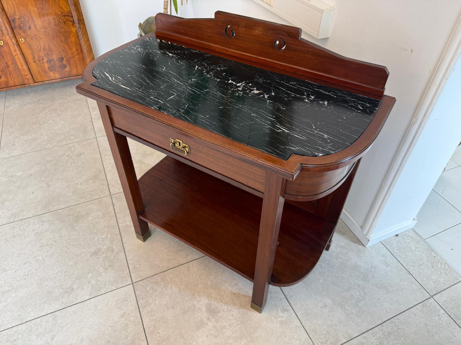 Jugendstil Beistelltisch Anrichte Mahagoni Original D2524
