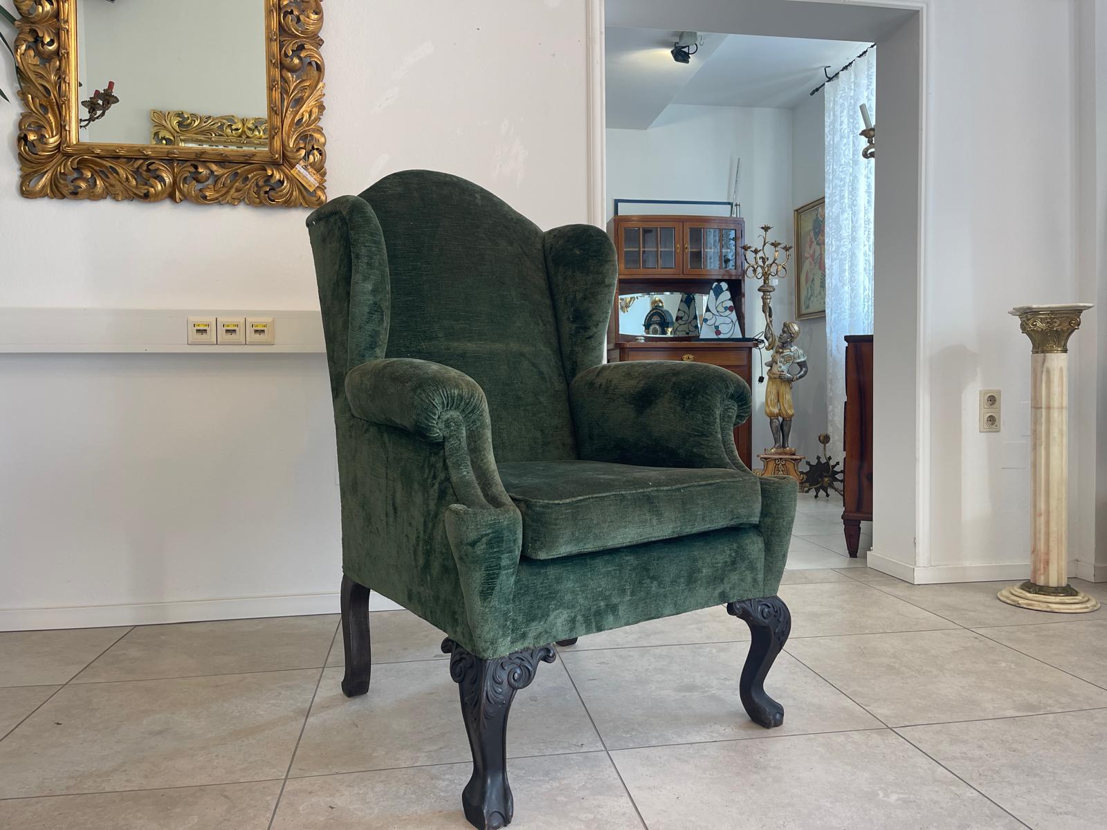 Alter Historismus Ohrenfauteuil Ohrensessel G1201