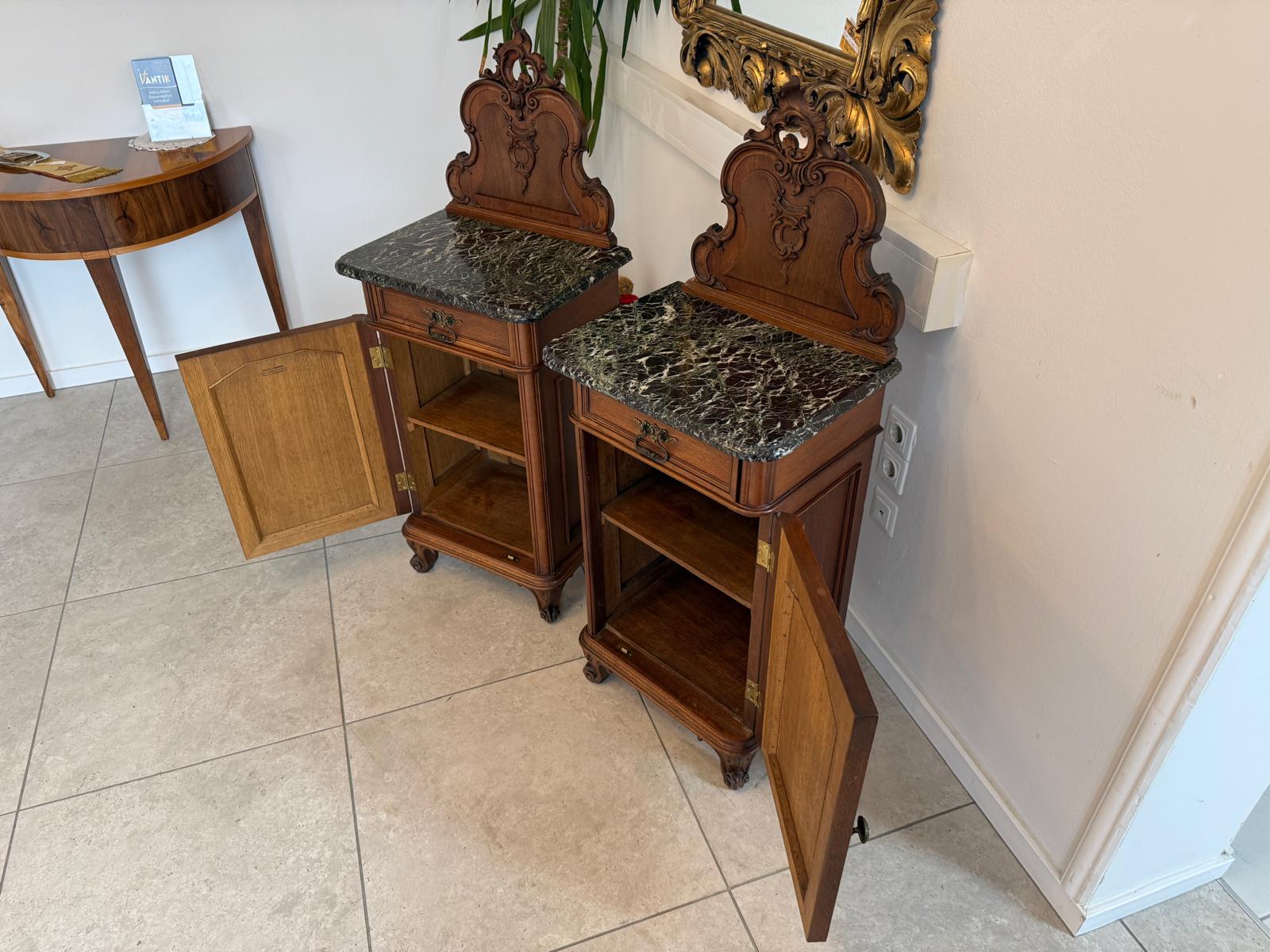 Originales Pärchen Gründerzeit Historismus Nachtkasterl Pfeiferlbarock  Antiquität D1030