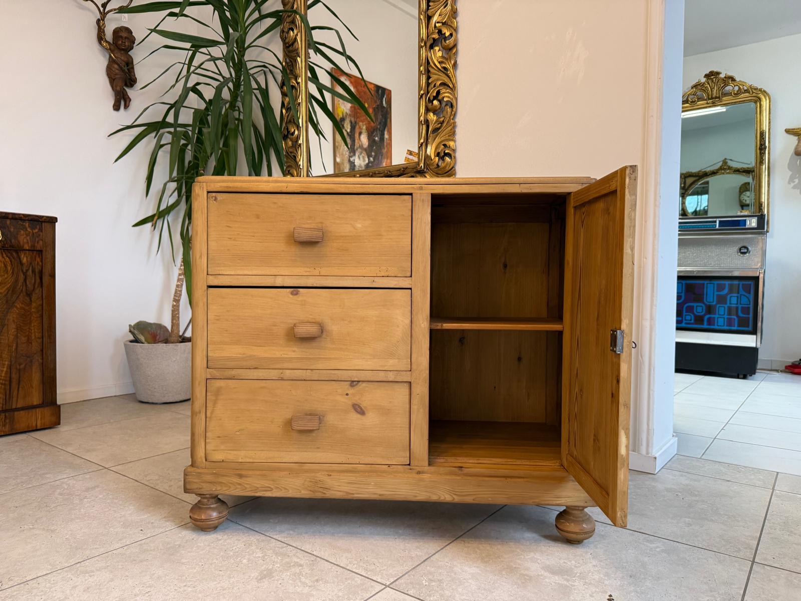 Jugendstil Ladenkommode Bauernmöbel Bauernmöbel Bauernschrank Weichholz D1124