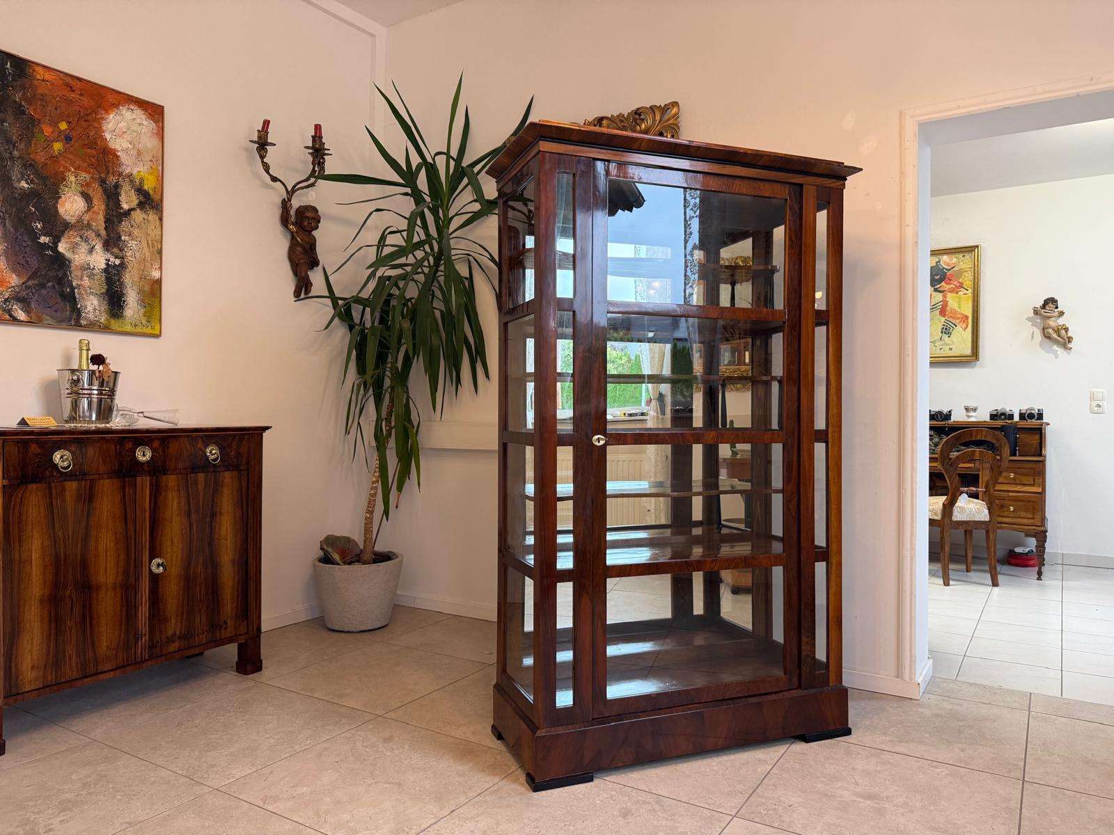 SALE Restaurierte Biedermeier Vitrine Bücherschrank ANTIQUITÄT G2084