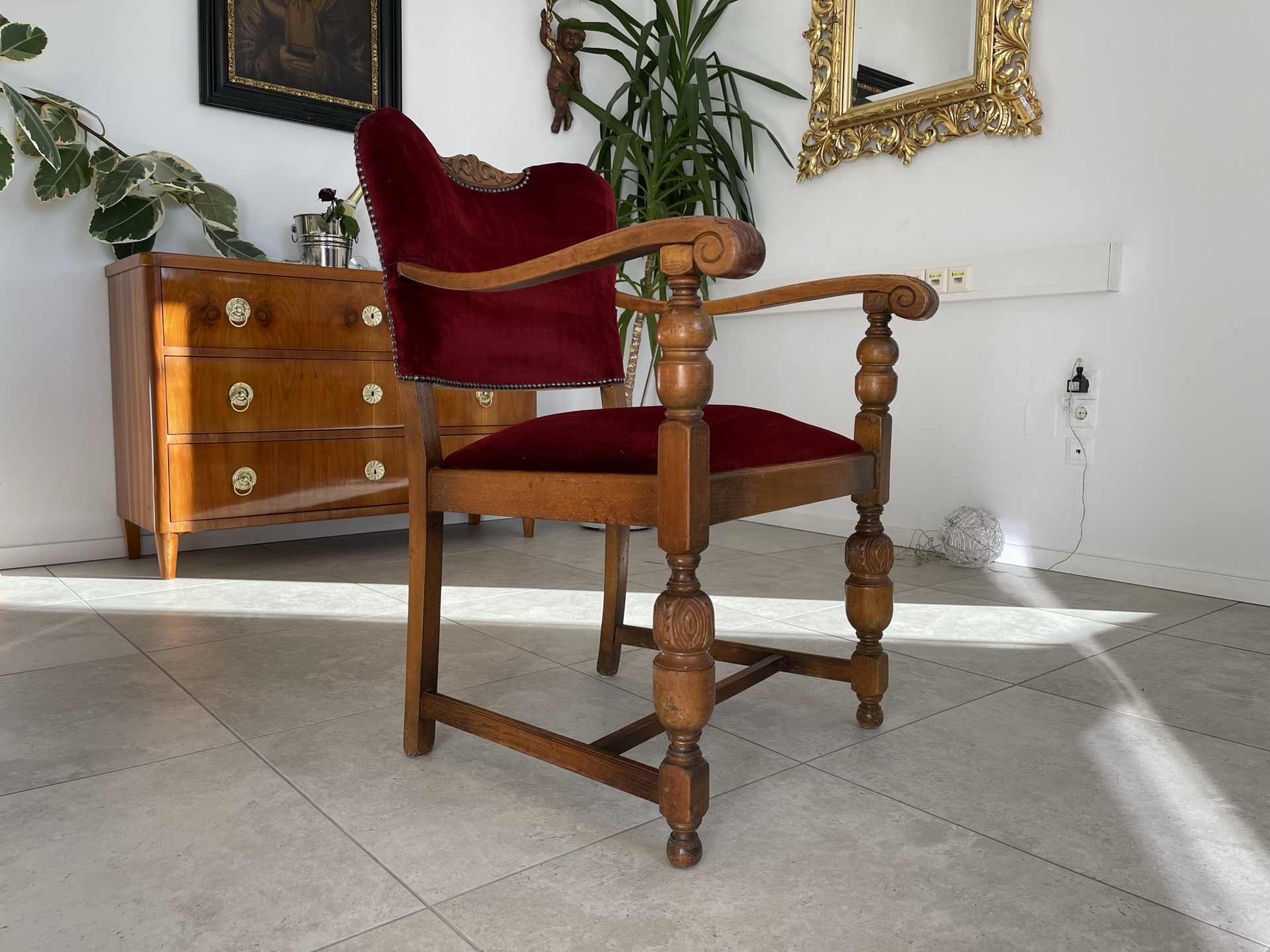Barock-Biedermeier_56Jw0CfYSZOoUBt originaler Art Deco Fauteuil Armlehnstuhl B1235