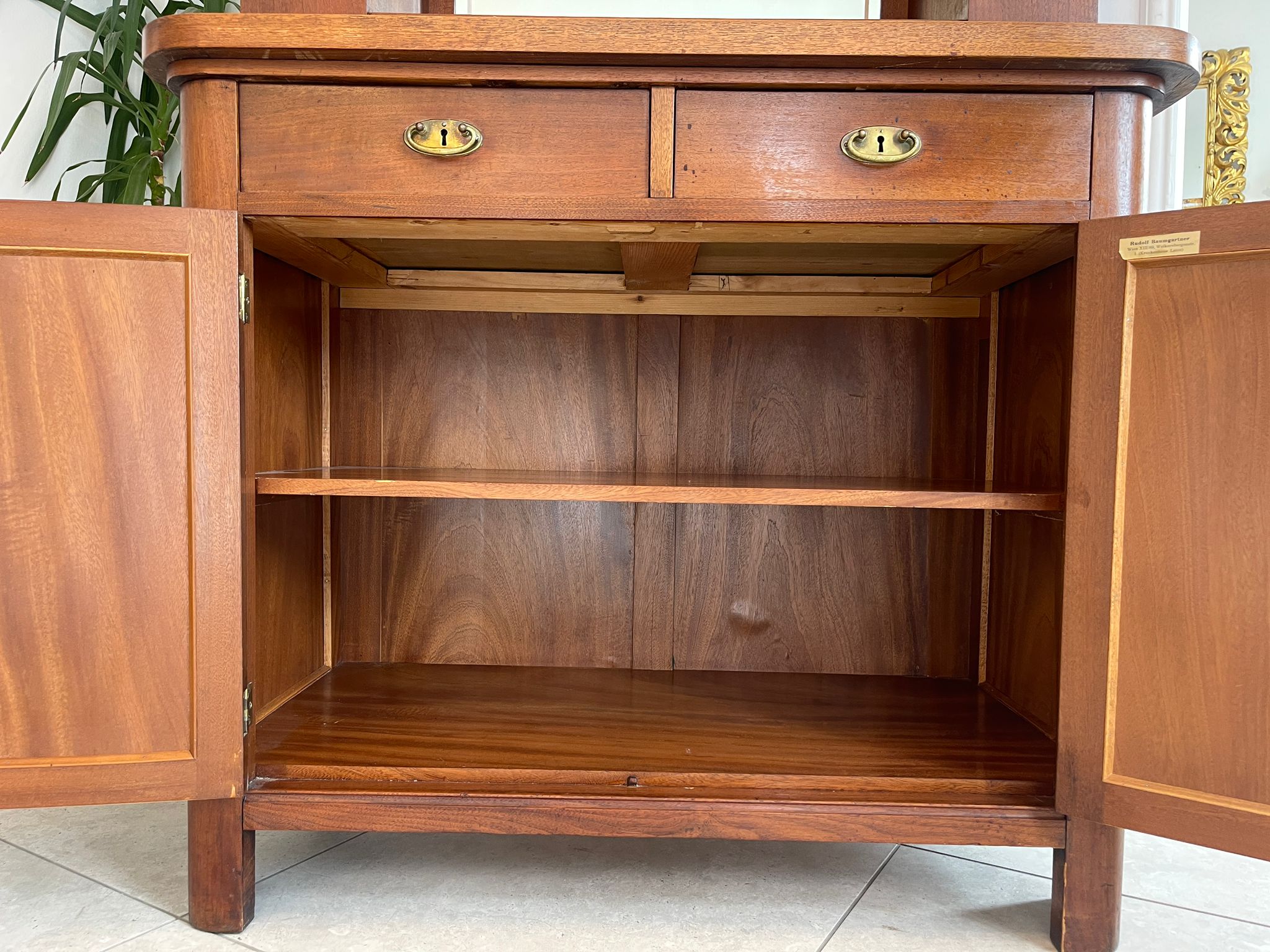 Originale Jugendstil Kredenz Bücherschrank Rudolf Baumgartner G1627