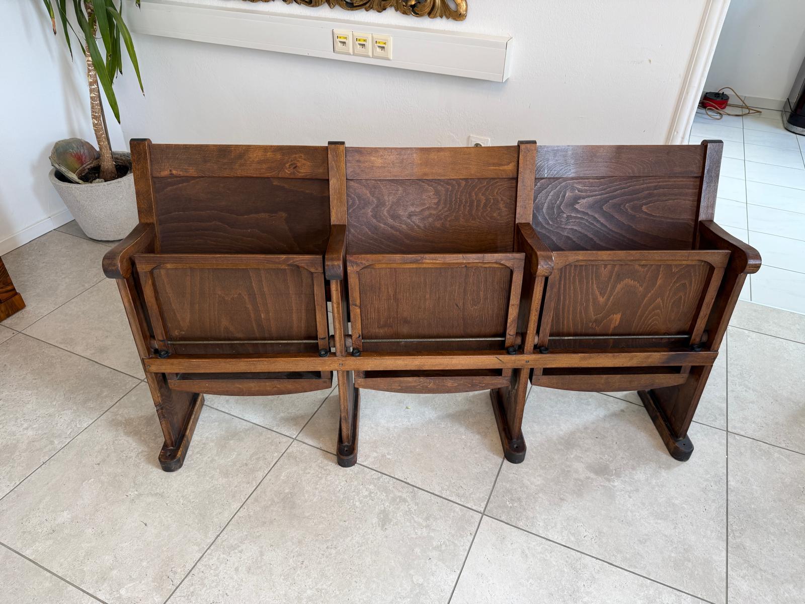 Kinosessel 3er Sitz Klappstuhl Stuhl Sitzgruppe Originalexemplar D3437