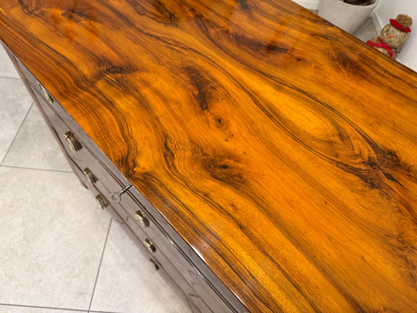 SALE Restaurierte Biedermeier Schreibkommode Nussholz Antiquität Antikmöbel G2388